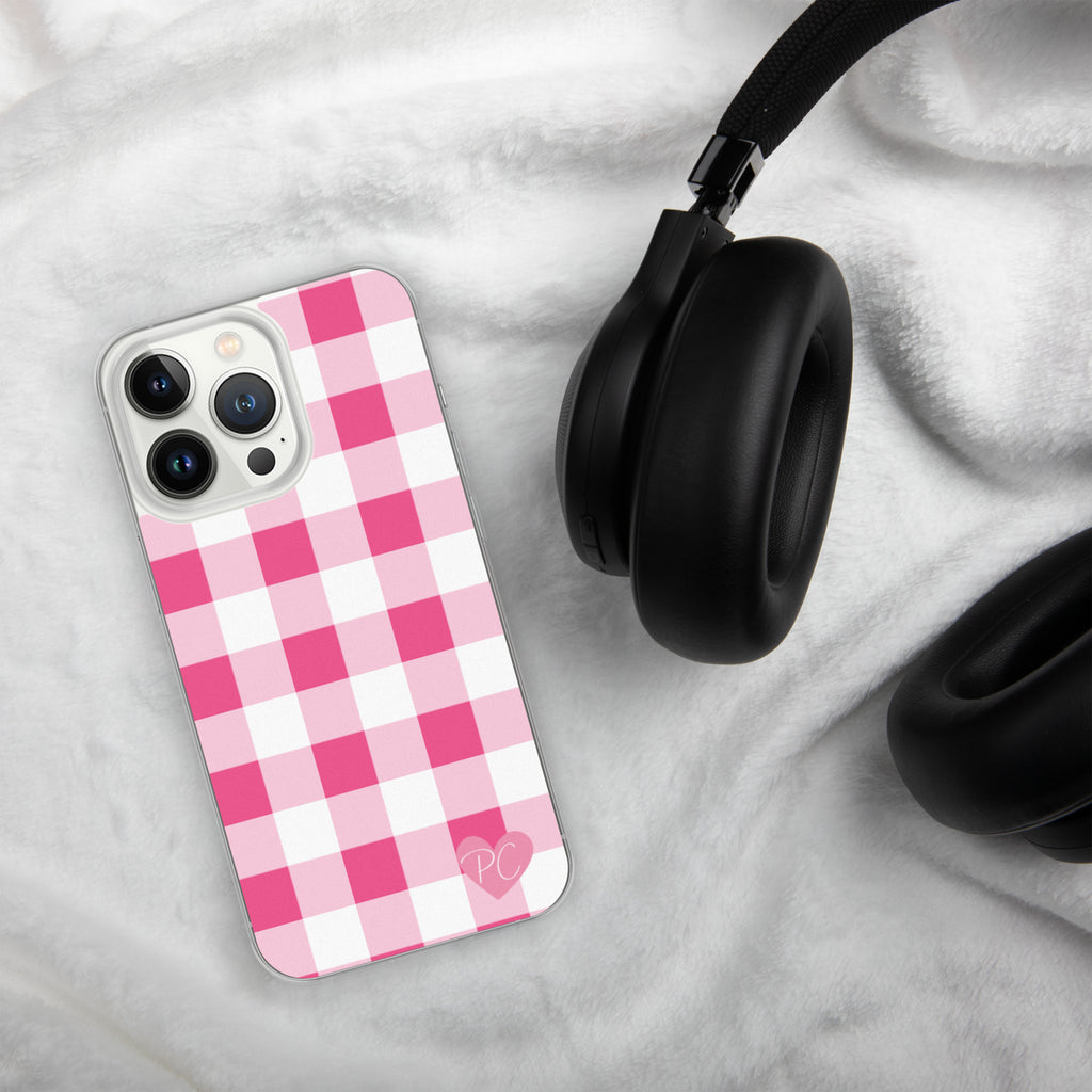 Sunday Afternoon Pink Gingham Print  iPhone Case