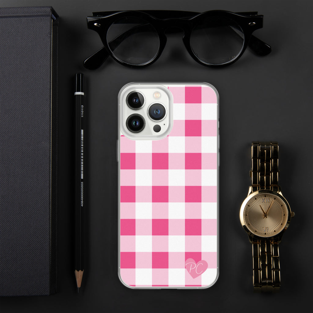 Sunday Afternoon Pink Gingham Print  iPhone Case