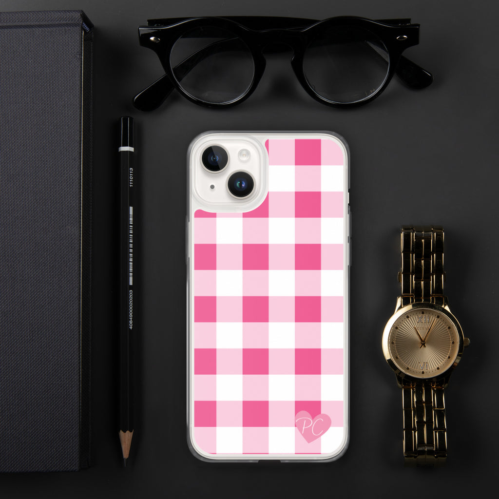 Sunday Afternoon Pink Gingham Print  iPhone Case