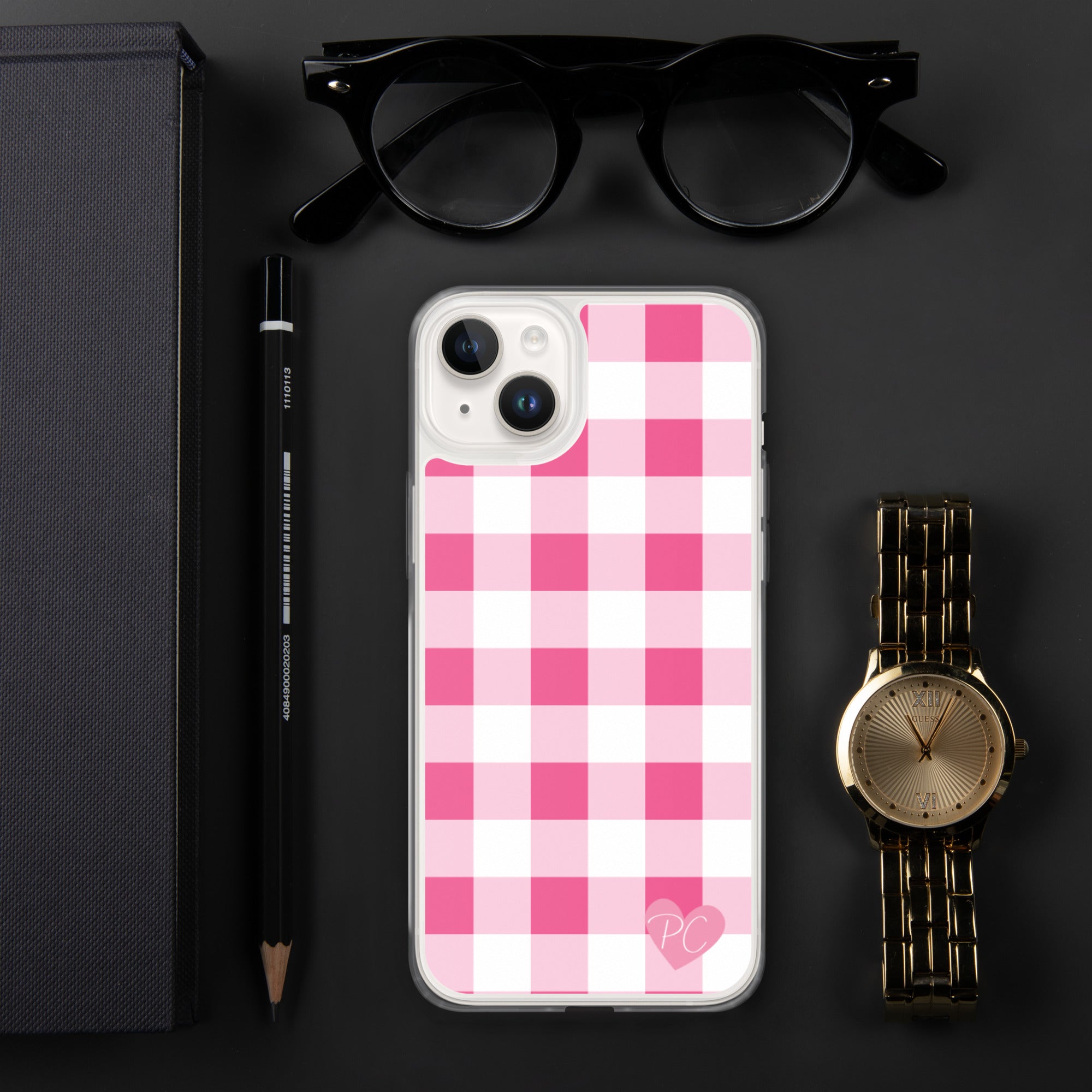 Sunday Afternoon Pink Gingham Print  iPhone Case