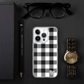 Sunday Afternoon Black Vintage Gingham Print iPhone Case