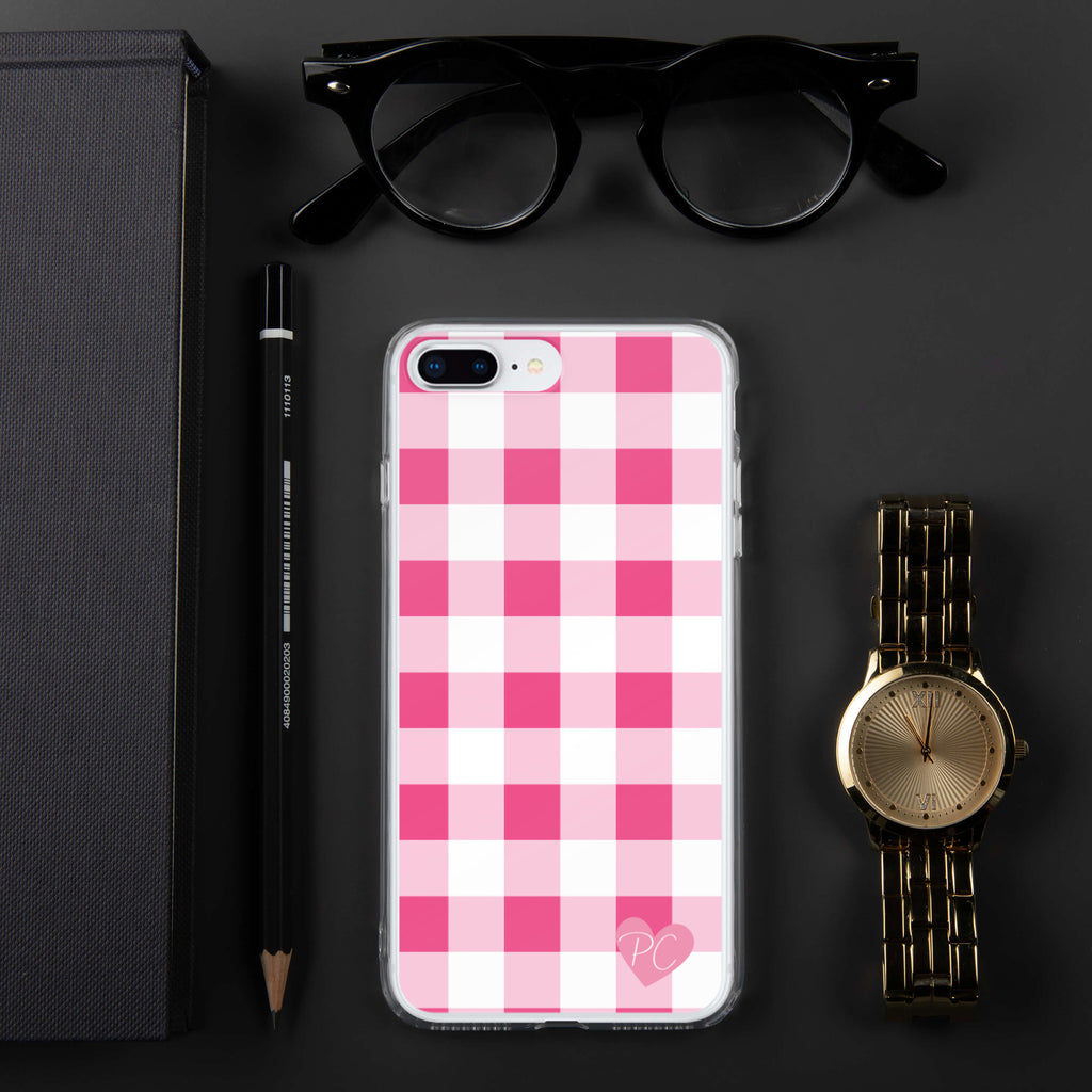 Sunday Afternoon Pink Gingham Print  iPhone Case