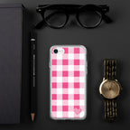 Sunday Afternoon Pink Gingham Print  iPhone Case