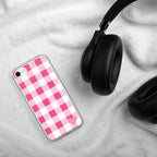 Sunday Afternoon Pink Gingham Print  iPhone Case