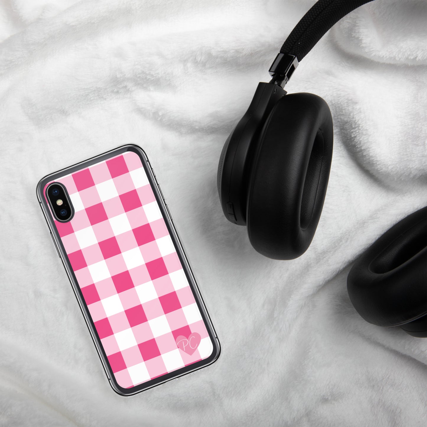 Sunday Afternoon Pink Gingham Print  iPhone Case | Pinup Couture