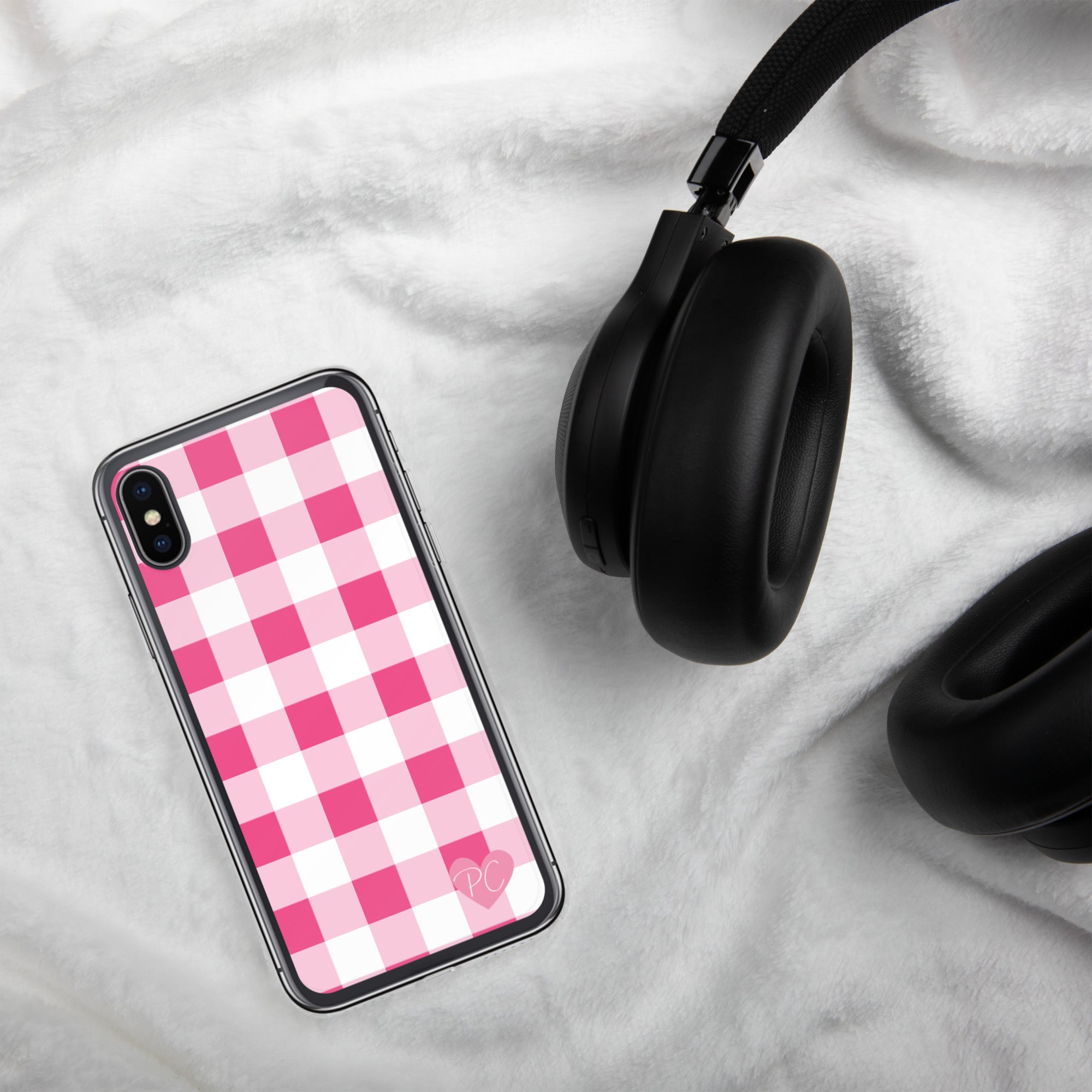 Sunday Afternoon Pink Gingham Print  iPhone Case