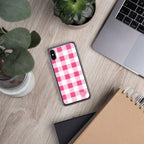 Sunday Afternoon Pink Gingham Print  iPhone Case