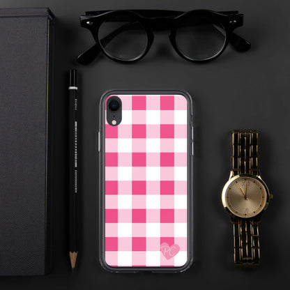 Sunday Afternoon Pink Gingham Print  iPhone Case | Pinup Couture