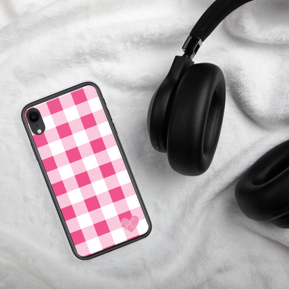 Sunday Afternoon Pink Gingham Print  iPhone Case | Pinup Couture