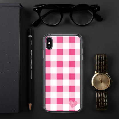 Sunday Afternoon Pink Gingham Print  iPhone Case | Pinup Couture