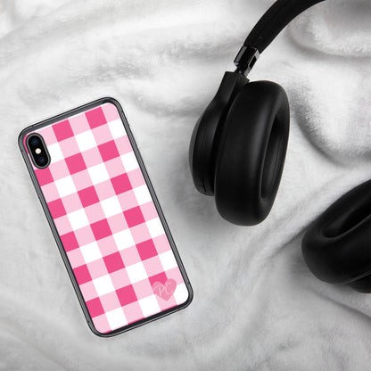 Sunday Afternoon Pink Gingham Print  iPhone Case | Pinup Couture