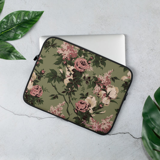Lindy Green Caledonia Bella Roses Floral Print Laptop Sleeve | Pinup Couture Relaxed