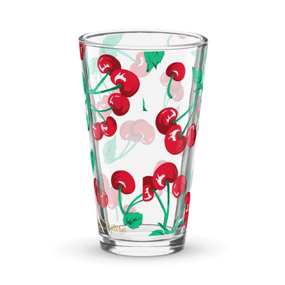 Liza Cherry Girl 16 oz Pint Glass | Pinup Couture Home