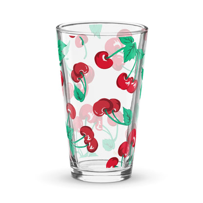 Liza Cherry Girl 16 oz Pint Glass | Pinup Couture Home