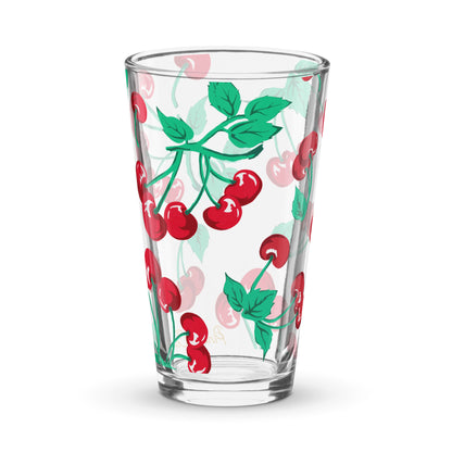 Liza Cherry Girl 16 oz Pint Glass | Pinup Couture Home