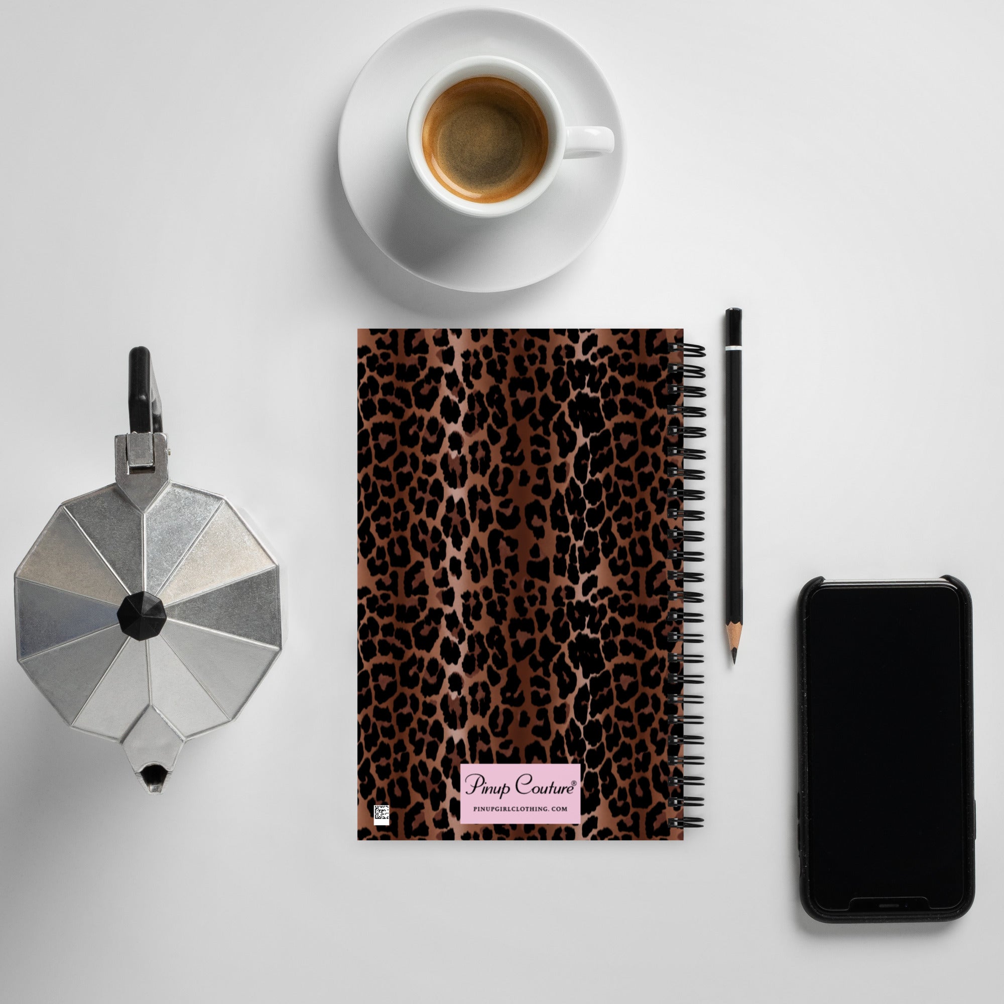 Wild Thoughts Leopard Print  8" X 5" Spiral Notebook
