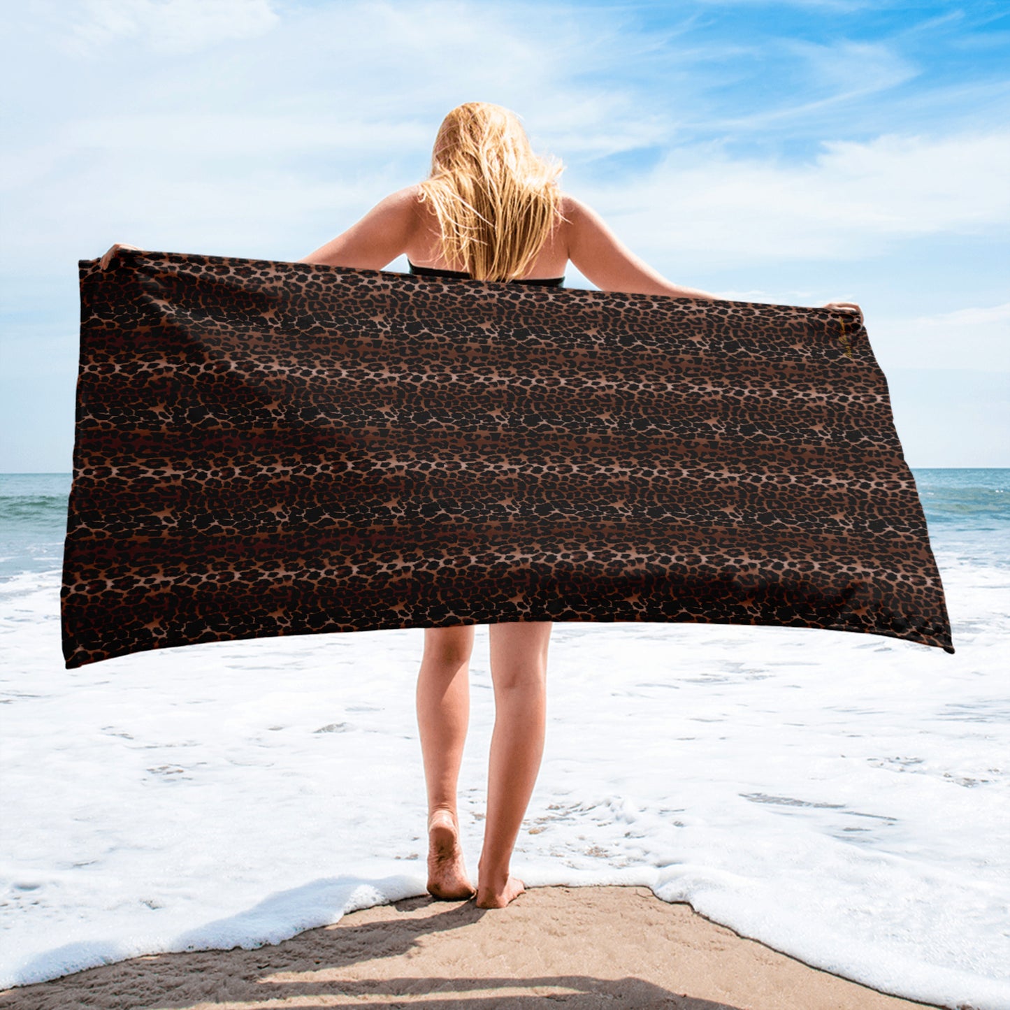 Arden OG Leopard Beach & Bath Towel | Pinup Couture Home