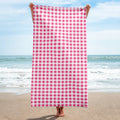 Arden Everything Nice Pink Gingham Beach & Bath Towel