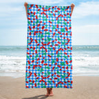 Arden Blue Gingham Cherry Girl Beach & Bath Towel