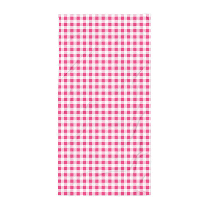 Arden Everything Nice Pink Gingham Beach & Bath Towel | Pinup Couture Home