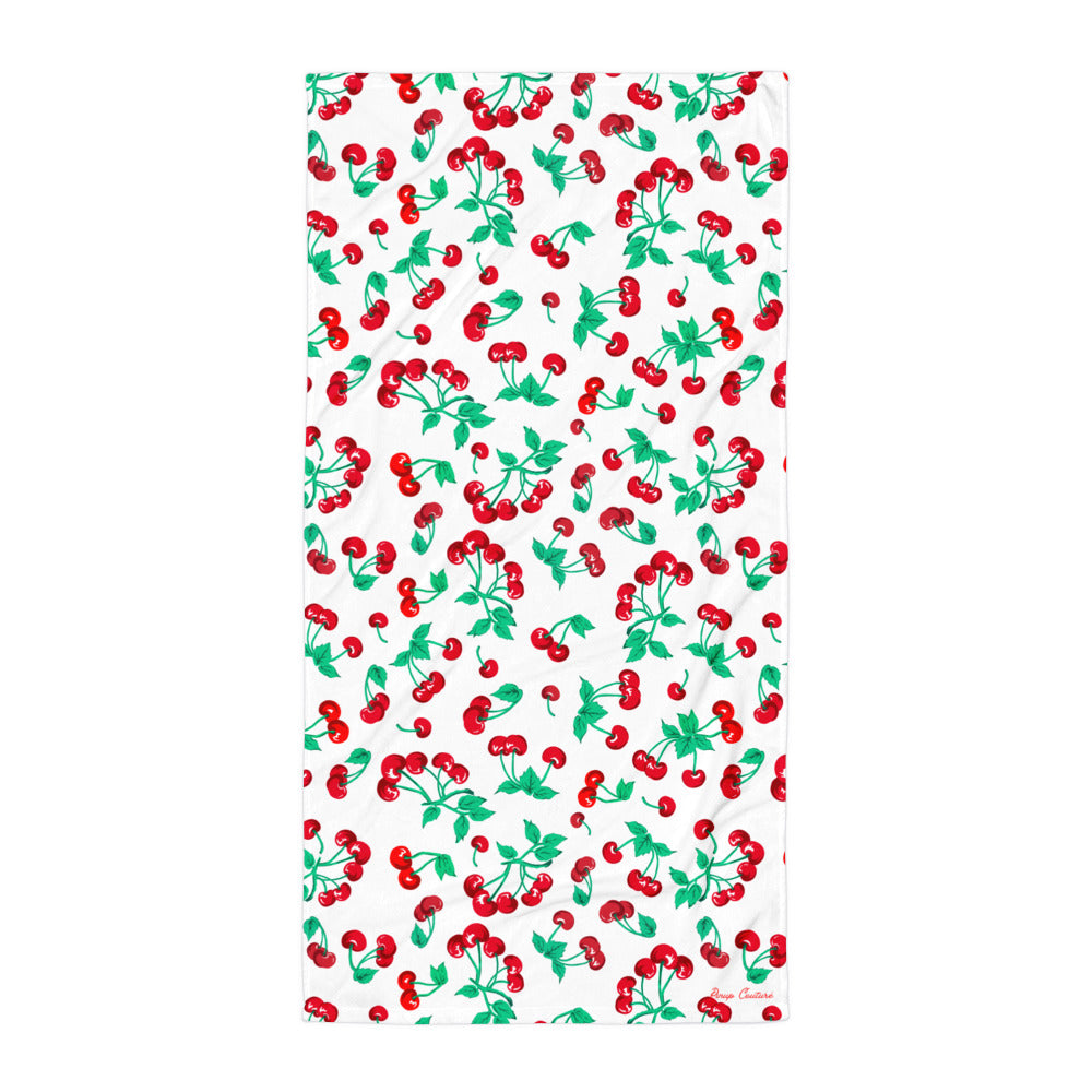 Arden White Chocolate Cherry Girl Beach & Bath Towel