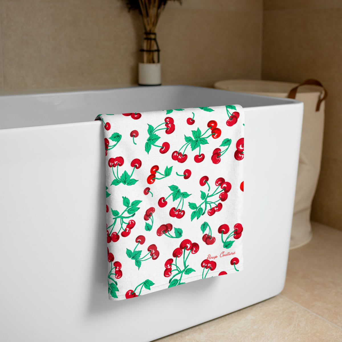 Arden White Chocolate Cherry Girl Beach & Bath Towel