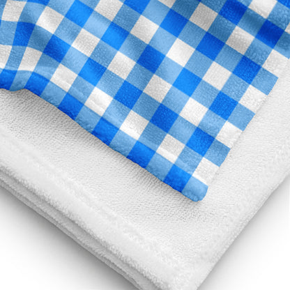 Arden Beyond Blue Gingham Beach & Bath Towel | Pinup Couture Home