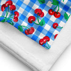 Arden Blue Gingham Cherry Girl Beach & Bath Towel