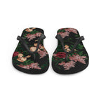 Amie Thong Flip-Flop Beach Sandals in Dark Bella Roses