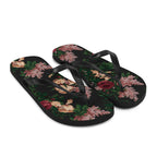 Amie Thong Flip-Flop Beach Sandals in Dark Bella Roses