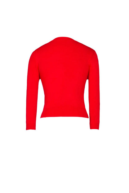 Pinup Couture Vintage Sweater Girl Pullover in Red