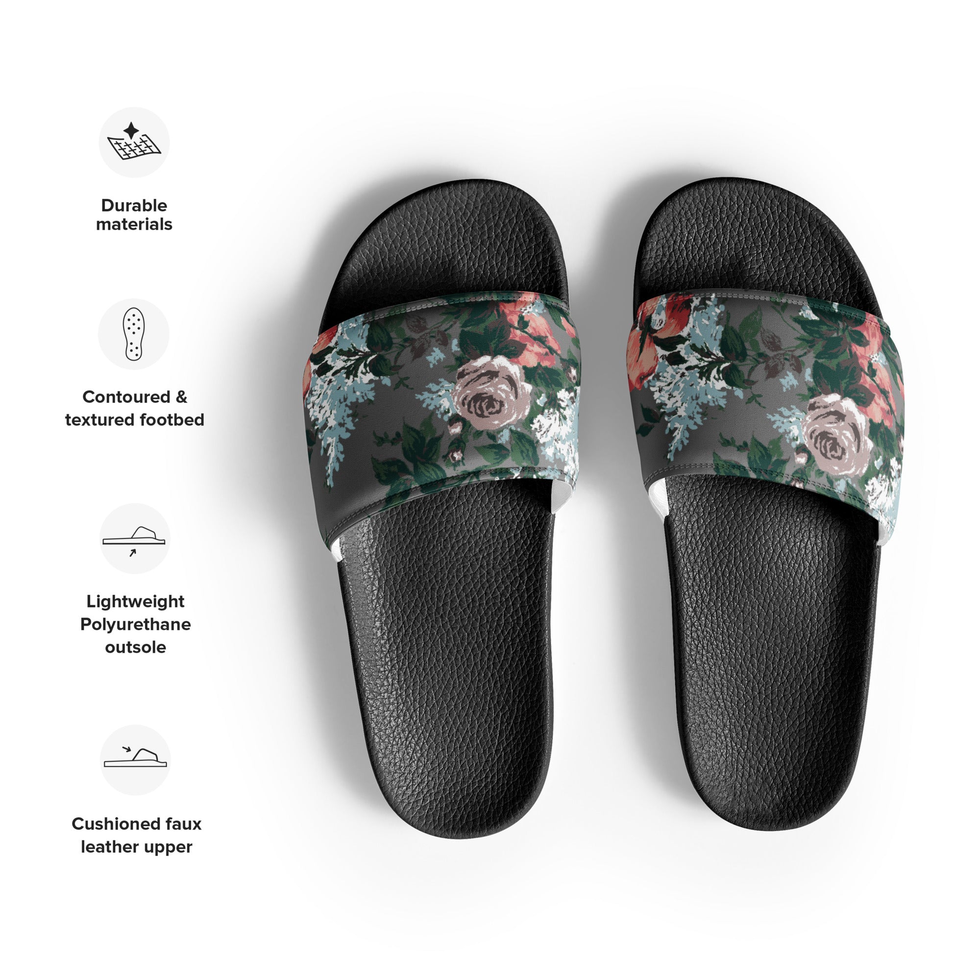 Womens best sale floral slides