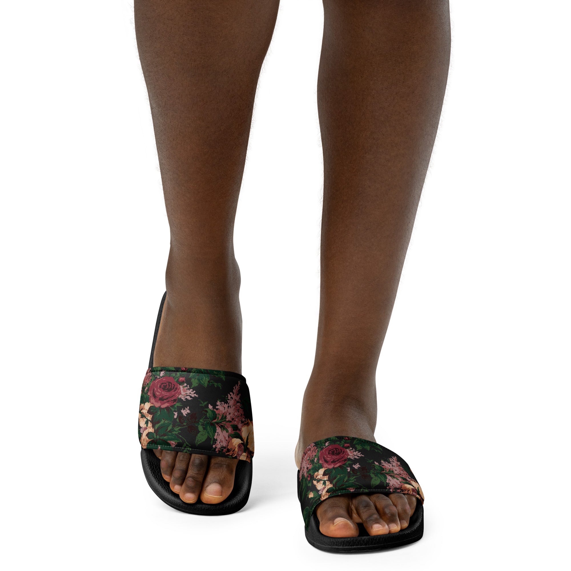 Elisa Dark Bella Roses Marshmallow Slides