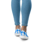 Beyond Blue Gingham Women’s Canvas Slip-On Flat Deck Shoe