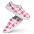 Everything Nice Pink Gingham Women’s Canvas Slip-On Flat Deck Shoes