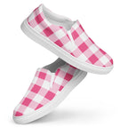 Everything Nice Pink Gingham Women’s Canvas Slip-On Flat Deck Shoes