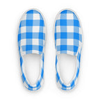 Beyond Blue Gingham Women’s Canvas Slip-On Flat Deck Shoe