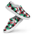 Black Gingham Cherry Girl Women’s Canvas Slip-On Deck Shoes