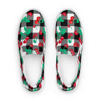 Black Gingham Cherry Girl Women’s Canvas Slip-On Deck Shoes